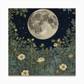 Moonlight In The Meadow 1 Canvas Print