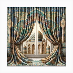 Curtain Royalty Canvas Print