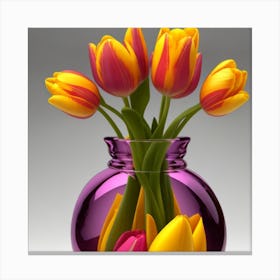 Tulips In A Vase1 Canvas Print