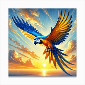 Parrot In Flight Canvas Print