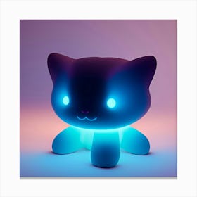 Kitty Night Light Canvas Print