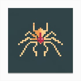 Pixel Art Spider Poster Canvas Print