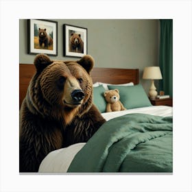 Leonardo Lightning Animals In My Room Bear Art 1 Canvas Print