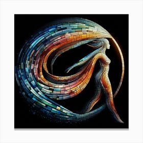 Woman In A Circle Canvas Print