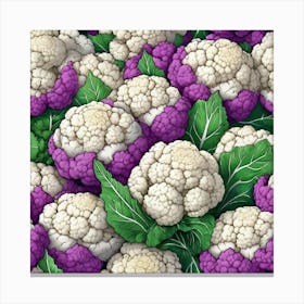 Cauliflower Seamless Pattern Canvas Print