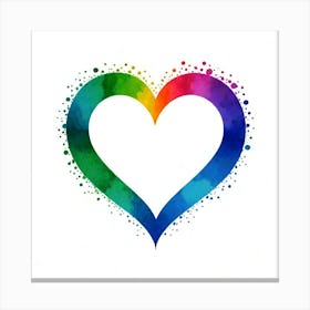 Rainbow Heart 1 Canvas Print