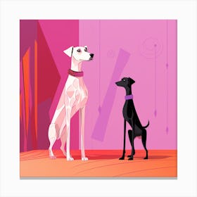 Two Dogs In A Room Canvas Print