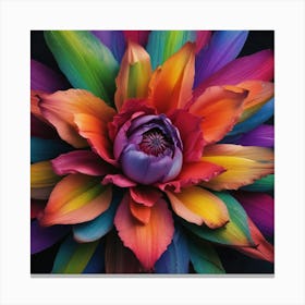 Rainbow Flower 10 Canvas Print