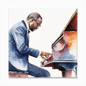 Jazz Pianist Canvas Print
