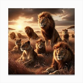 Lions Canvas Print