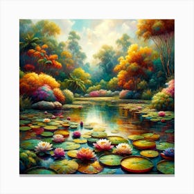 Colorful Lilly Pond 3 001 001 Copy Canvas Print