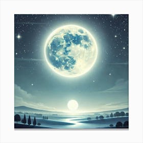 Full Moon In The Sky 28 Canvas Print