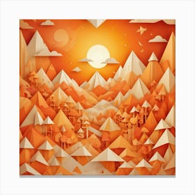 Abstract Autumn Landscape Canvas Print