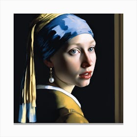 Girl With A Pearl Earring 2 Canvas Print