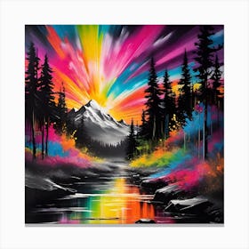 Rainbow Painting Canvas Print