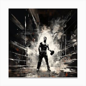 Boxer In The Ring Canvas Print
