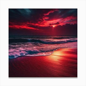 Sunset On The Beach 827 Canvas Print