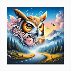 Owl Painting Canvas Print