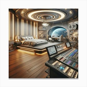 Futuristic Bedroom 1 Canvas Print