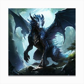 A Mythical Creature In A Fantasy Realm art print 2 Canvas Print