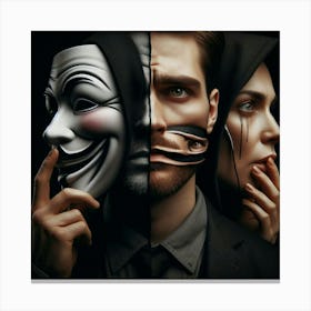 Man Behind the Mask-2 Canvas Print