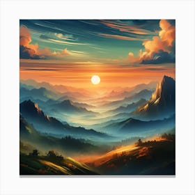 Landscape Painting 8 Canvas Print