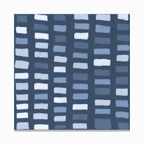 Painted Color Block Window Pane In Blue Canvas Print
