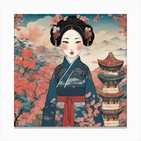 Asian Girl 10 Canvas Print