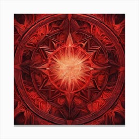Red Compass Canvas Print