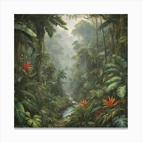 Tropical Jungle Art Print Paintings Canvas Print