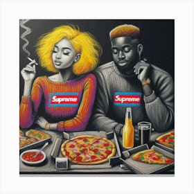 Supreme Pizza 12 Canvas Print