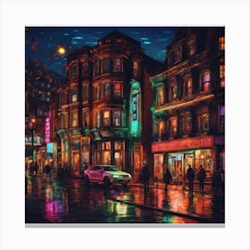 Night In The City Canvas Print