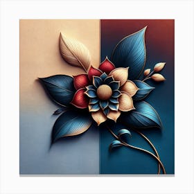 3d Flower Art 1 Canvas Print