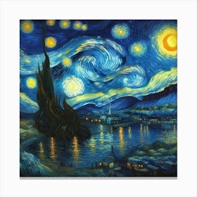 The Starry Night, Vincent Van Gogh Canvas Print