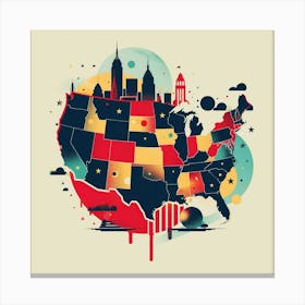 A Usa Minimal Illustration 1719925920 3 Canvas Print