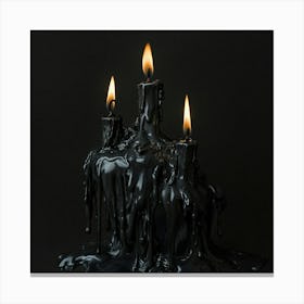 Black Candles Canvas Print