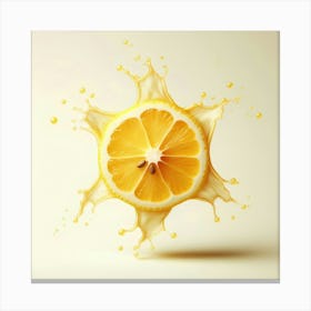 Lemon Splash 1 Canvas Print