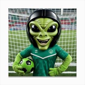 Alien Soccer Keeper Canvas Print