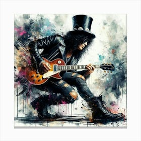 The Slash Rock Guitar Player Tribute II. Canvas Print