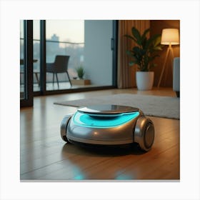 Flux Dev A Sleek Silver And Futuristic Robot With Gleaming Met 3 Canvas Print