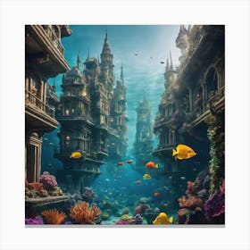 Underwater City Inspired By Gaudi 3 Canvas Print