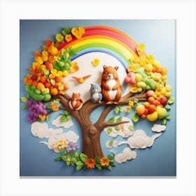 Rainbow Tree Canvas Print