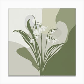 Elegant Simplicity Lily Of The Valley In Matisse Style 6 Canvas Print