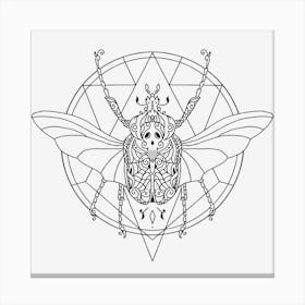 Mandala Insect 10 Canvas Print