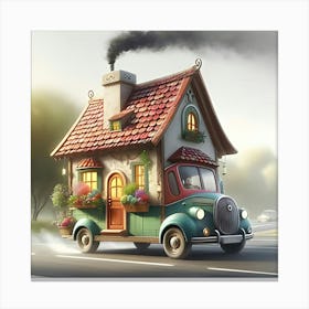 A Image Of A House Design As A Car 1 Canvas Print