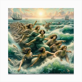 Mermaids Women Canvas Print