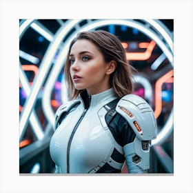 Futuristic Girl 21 Canvas Print