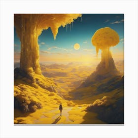 Yellow dreamland Canvas Print