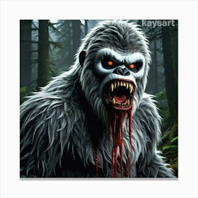 Gorilla In The Woods 1 Canvas Print