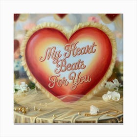 Love heartbeat Canvas Print